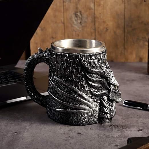 Black Scales & Dragon Mug - Novelty