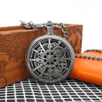 Thumbnail for Cog Wheel on Silver Pocket Watch with Mini Dice - Pendant