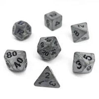 Thumbnail for 7pcs Dice Acrylic Washed Black Font Grey
