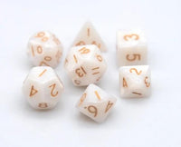 Thumbnail for Silk White Acrylic - 7pcs RPG Mini Dice Set
