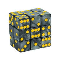 Thumbnail for 30pcs D6 16mm Dice Acrylic Blend Pips Square Yellow Font Black