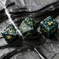 Thumbnail for Green Granite Gemstone - 7pcs RPG Dice Set