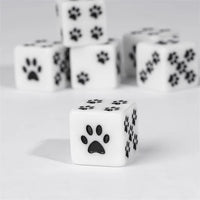 Thumbnail for Paw on White Resin - 6pcs D6 RPG Dice Set