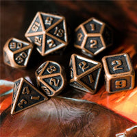 Thumbnail for 7pcs RPG Dice Set - Miniature Copper Metal