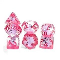 Thumbnail for 7pcs Dice Resin Filled Pink Font Teddy Bear Clear