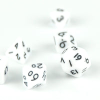 Thumbnail for Solid White Acrylic - 7pcs RPG Mini Dice Set