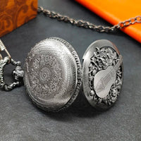 Thumbnail for Guitar on Silver Pocket Watch with Mini Dice - Pendant