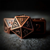 Thumbnail for Brushed Copper Metal - 7pcs RPG Dice Set