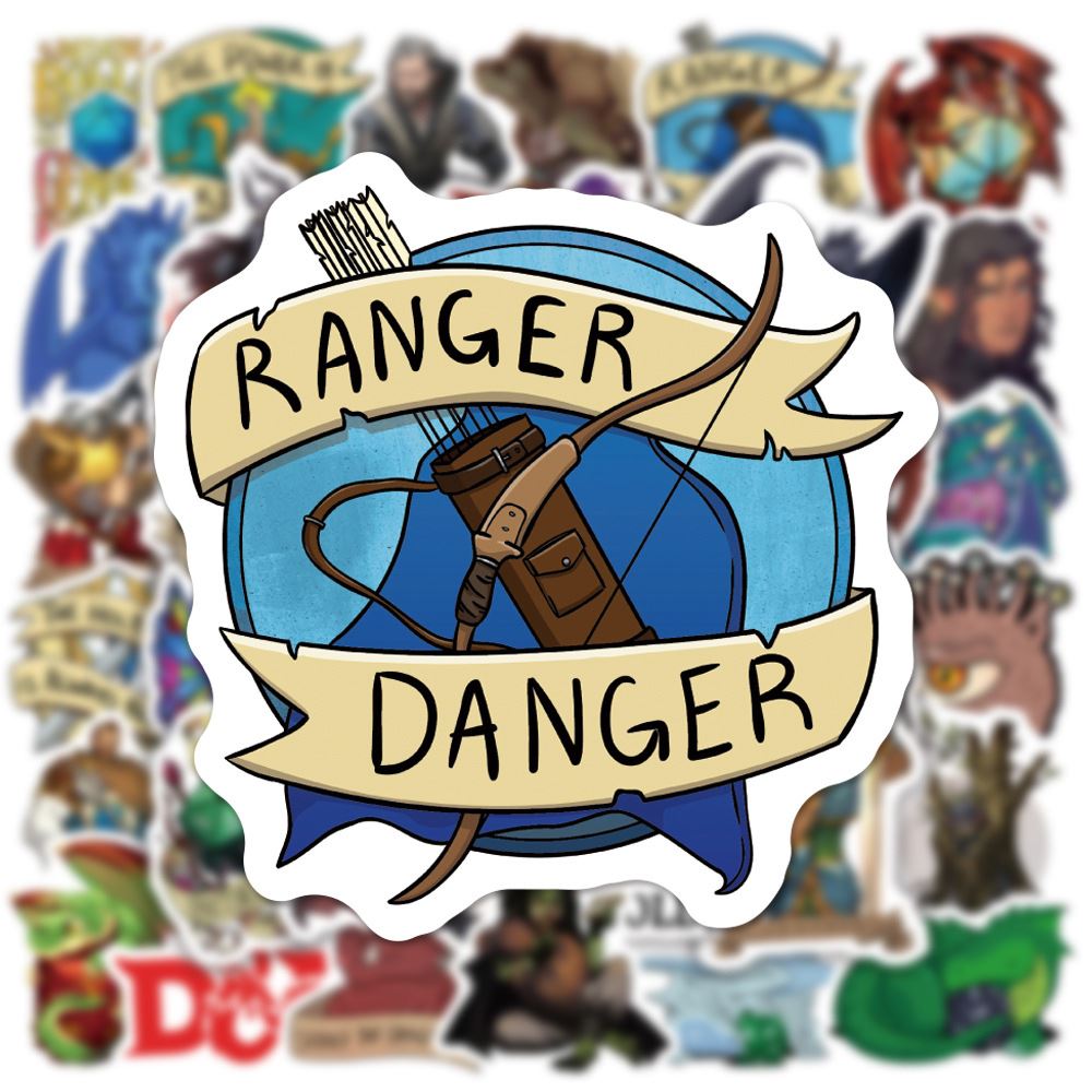 50pcs DND Characters Stickers - Novelty