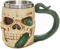 Thumbnail for Green Snake Handle & Skull Mug - Novelty