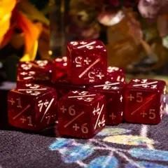 10pcs D6 12mm Dice Acrylic Gold Font Counter Numbers Brown