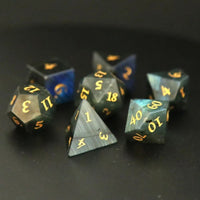 Thumbnail for Blue Labradorite Gemstone - 7pcs RPG Dice Set