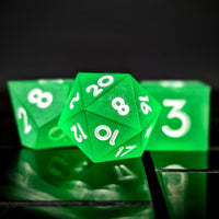 Thumbnail for 7pcs Dice Sharp Frosted Green