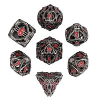 Thumbnail for 7pcs Dice Metal Hollow Lute Red Font Nickel