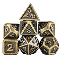 Thumbnail for Brushed Worn Bronze Metal - 7pcs RPG Dice Set