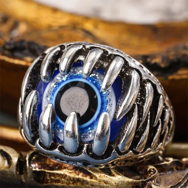 Eye in Jaws Blue & Silver