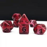 Thumbnail for 7pcs Dice Acrylic Blend Black Font Red