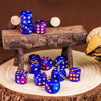 Thumbnail for 12mm Purple & Blue Acrylic - 10pcs D6 RPG Dice Set