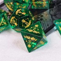 Thumbnail for Xmas on Green Glass - 7pcs RPG Dice Set