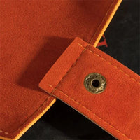 Thumbnail for Orange Velvet PU Leather Roll & Tray - Dice Storage