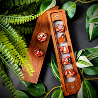 Thumbnail for Halloween Ghosts in Orange Filled Sharp Resin - 7pcs RPG Dice Set