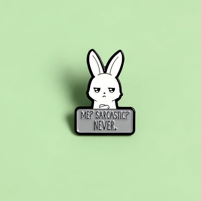 White MSN Rabbit Pin - Novelty