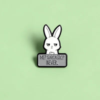 Thumbnail for White MSN Rabbit Pin - Novelty