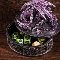 Thumbnail for Purple Resin Sleeping Dragon - Dice Storage