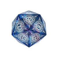 Thumbnail for Constellation in Clear & Blue Sharp Resin - D20 RPG Dice