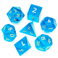 Thumbnail for Sky Blue Glass - 7pcs RPG Dice Set