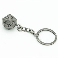 Thumbnail for Worn Silver Metal - D20 Keyring