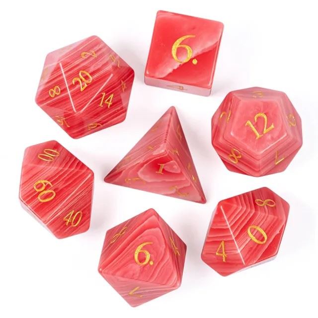 Goldstone Gemstone - 7pcs RPG Dice Set