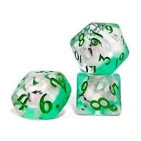 Thumbnail for 7pcs Dice Resin Filled Green Font Seal Green Clear
