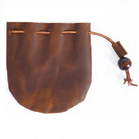 Thumbnail for Tan Leather Pouch with Belt - Storage Bag