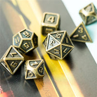 Thumbnail for 7pcs RPG Dice Set - Miniature Bronze Metal
