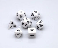 Thumbnail for Solid White Acrylic - 7pcs RPG Mini Dice Set