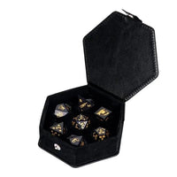 Thumbnail for Cats on Blue Goldstone Gemstone - 7pcs RPG Dice Set