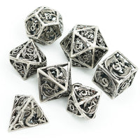 Thumbnail for 7pcs RPG Dice Set - Silver Metal