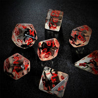 Thumbnail for Bats in Clear Resin - 7pcs RPG Full Dice Set