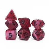 Thumbnail for 7pcs Dice Acrylic Blend Black Font Red