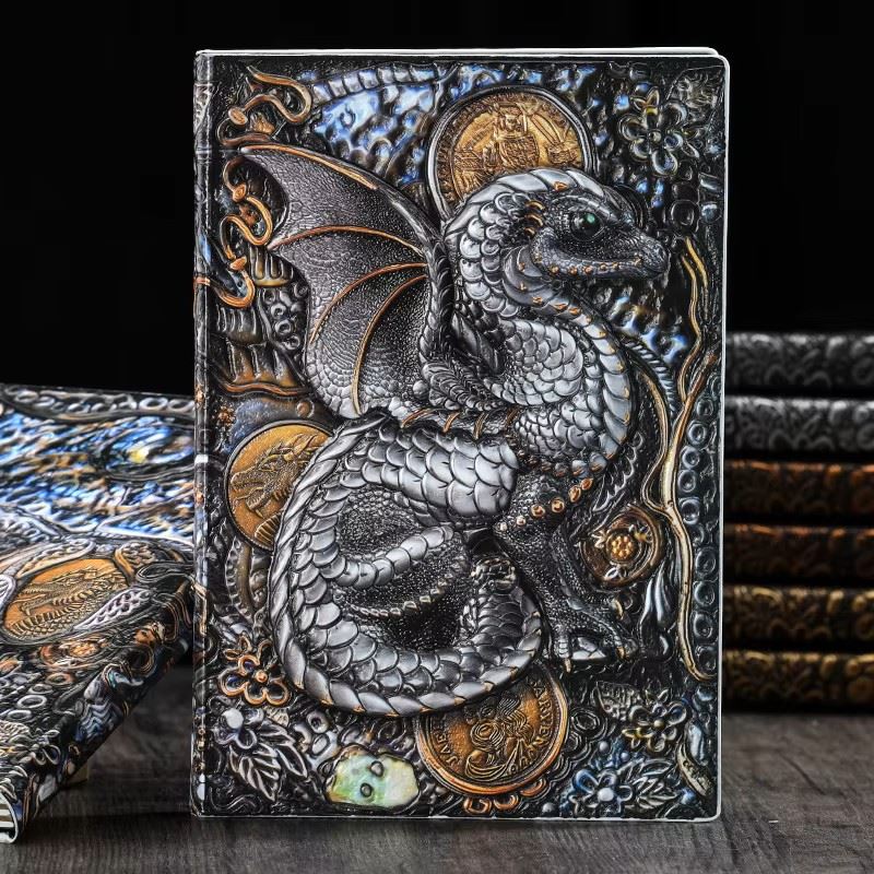 Multicolour Little Dragon - A5 Hardback Journal