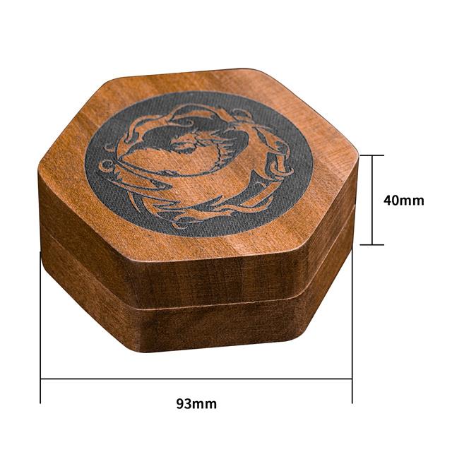 Dragon on Sapele Wood -  Hinged Dice Storage