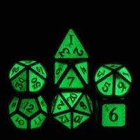 Thumbnail for 7pcs Dice Metal Glow Nickel Font Grey