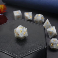 Thumbnail for 7pcs Dice Gem Stone Labradorite White (HS)