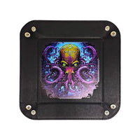 Thumbnail for Mindflayer on Black PU Leather - Square Hard Dice Tray