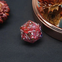 Thumbnail for Poseidon on Blue and Red Glass - 7pcs RPG Dice Set