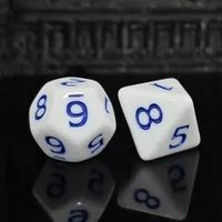 Thumbnail for 7pcs Dice Acrylic Blend Blue Font Solid White