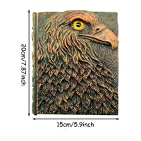 Thumbnail for Orange Resin Eagle - A5 Handmade Hardback Notebook