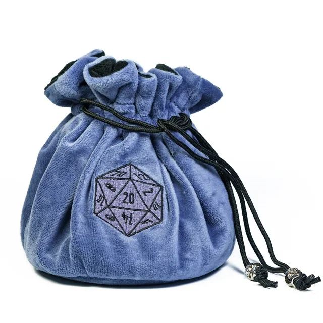 Blue Bag with Compartments - Soft Dice Storage