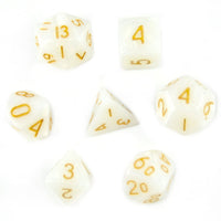 Thumbnail for Silk White Acrylic - 7pcs RPG Mini Dice Set